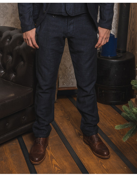 Pantalon 1947 Harvester Trousers Owen Blue - Pike Brothers