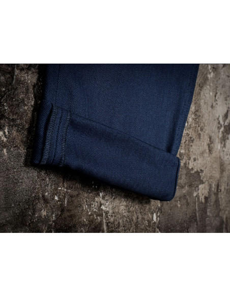 CARGO BROEK HBT INDIGO - Fleurs de Bagne