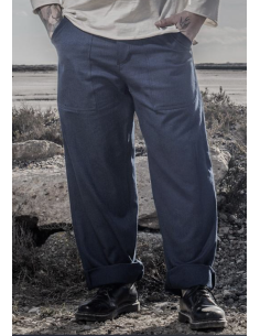 CARGO-HOSE HBT INDIGO – Fleurs de Bagne