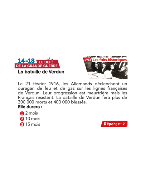 14-18 DE UITDAGING VAN DE GROTE OORLOG - Quizz Game