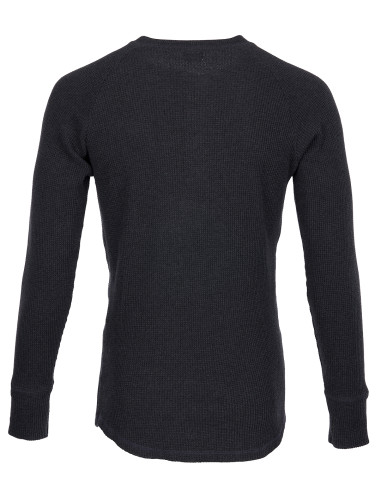 T-SHIRT HENLEY gaufré GRIS METAL- 1936 WAFFLE...