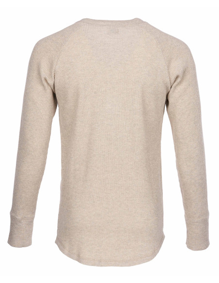 T-Shirt Henley Waffle Ecru - 1936 Waffle Shirt Natural Pike Brothers