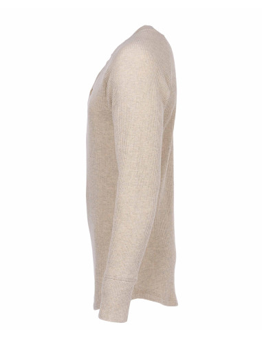 T-Shirt Henley Waffle Ecru - 1936 Waffle Shirt...