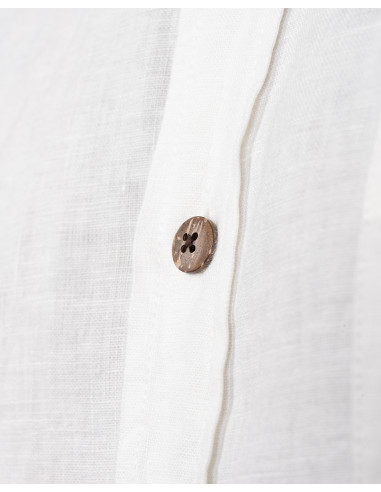 Chemise col mao 100% lin blanche - 1923...