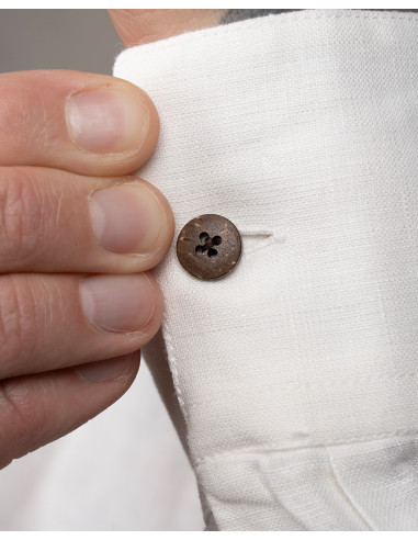 Chemise col mao 100% lin blanche - 1923...