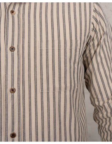 Chemise col mao 100% coton grise - 1923...