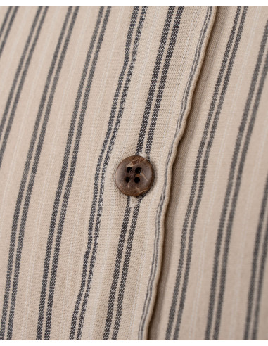 Grey 100% Cotton Mao Collar Shirt - 1923...
