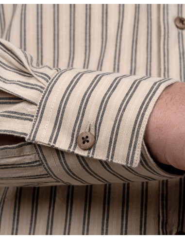 Chemise col mao 100% coton grise - 1923...