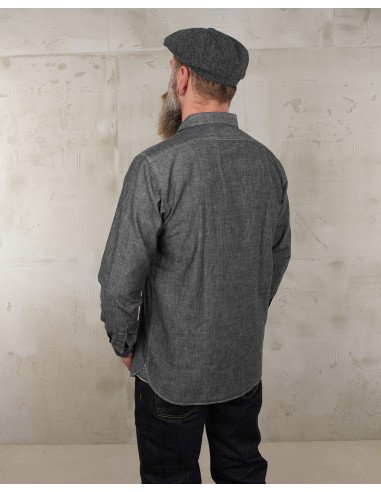 Hemd 1940 USN Chambray Shirt Harbor Grey - Pike...