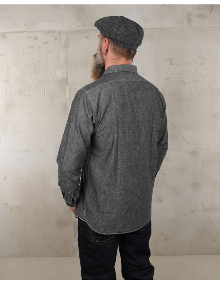 Chemise 1940 USN Chambray Shirt Harbor Grey - Pike Brothers