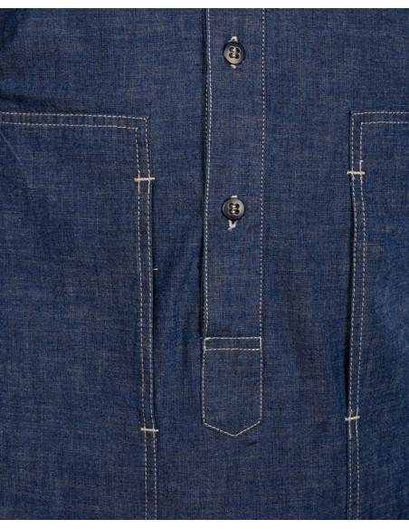 Overhemd 1940 Army Denim Shirt indigo 9 oz - Pike Brothers