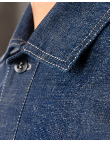 Hemd 1940 Army Denim Shirt indigo 9 oz - Pike...