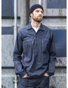 Hemd 1940 Army Denim Shirt indigo 9 oz - Pike Brothers