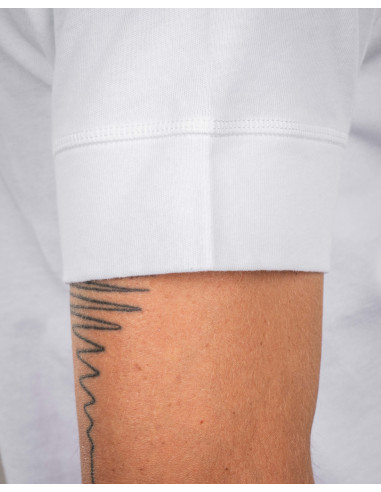 1927 Henley Shirt Short Sleeve Pure White -...