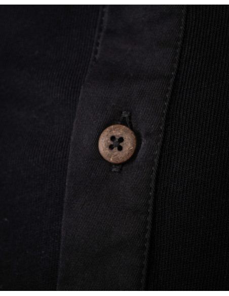 1927 Henley Shirt Short Sleeve Deep Black - Pike Brothers