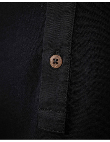 1927 Henley Shirt Short Sleeve Deep Black - Pike Brothers