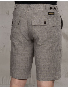 Linnen short 1962 OG-107 Short Sherkin Grijs - Pike Brothers 2