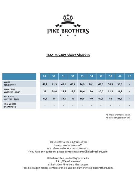 Leinenshort 1962 OG-107 Short Sherkin Grau – Pike Brothers