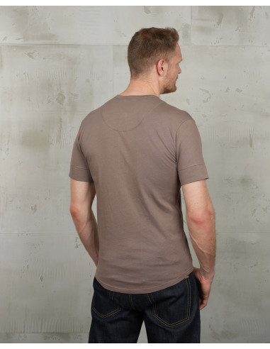 1927 Henley Shirt Short Sleeve Mud - Pike Brothers