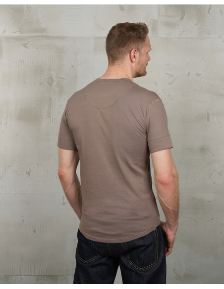 1927 Henley Shirt Short Sleeve Mud - Pike Brothers