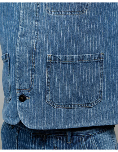 1948 Crafter Vest Blue Wabash Rinsed - Pike...