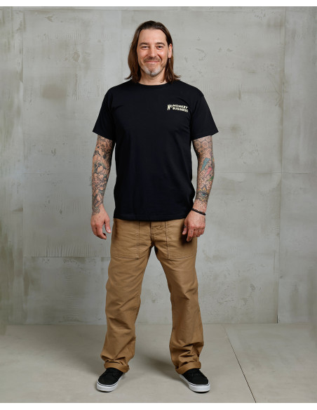 T-shirt 1969 Sports Tee No Monkey Business Black - Pike Brothers