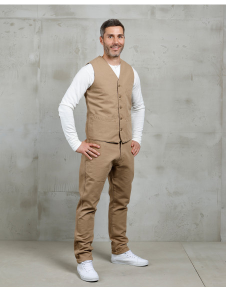 1908 Hazienda Vest Panama Beige - Pike Brothers