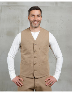1908 Hazienda Vest Panama Beige - Pike Brothers