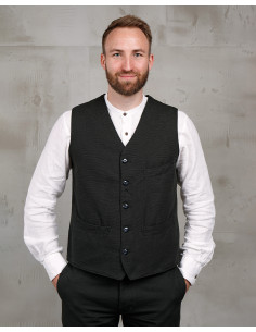 Weste 1908 Hazienda Vest Panama Grey - Pike Brothers