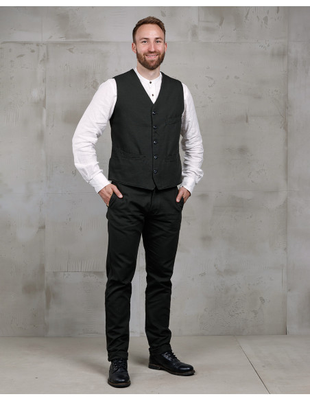 Weste 1908 Hazienda Vest Panama Grey - Pike Brothers