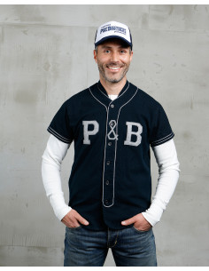 1938 Baseball Shirt Dark Navy - Pike Brothers