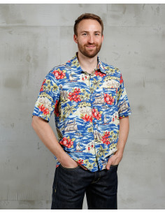 Hawaiihemd Pike Brothers 1948 Surf Shirt Random Blue –...