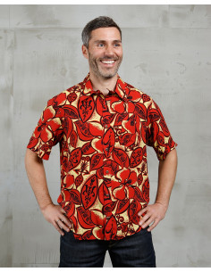 Pike Brothers 1948 Surf Shirt Random Red Hawaiian Shirt -...