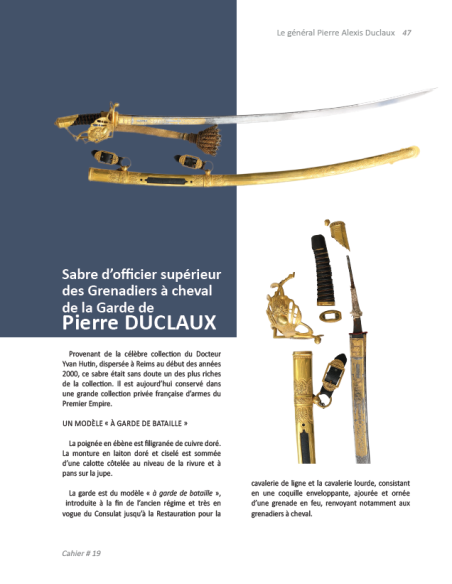 Generaal Pierre-Alexis Duclaux 1775-1828 Carnet de la Compagnie d'Elite