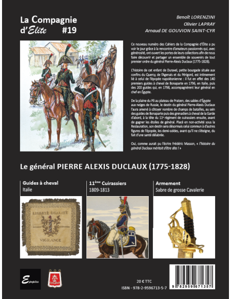General Pierre-Alexis Duclaux 1775–1828 – Carnet de la Compagnie d'Elite