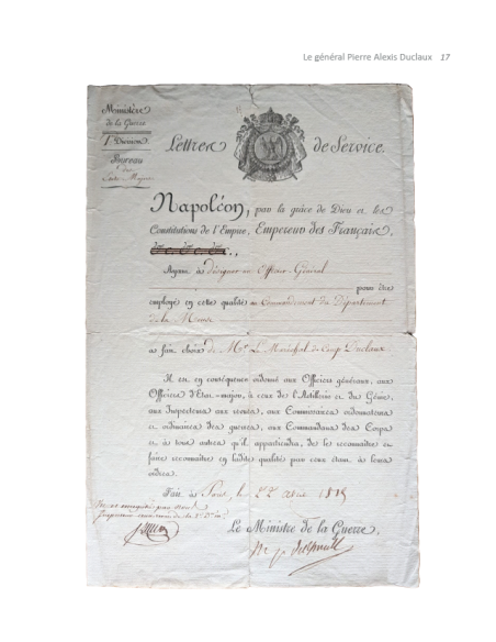Generaal Pierre-Alexis Duclaux 1775-1828 Carnet de la Compagnie d'Elite