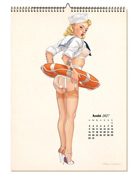 CALENDRIER PIN-UP 2027 - Romain Hugault - Tirage limité