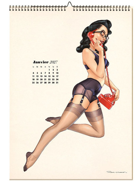 CALENDRIER PIN-UP 2027 - Romain Hugault - Tirage limité