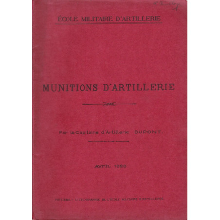 Munitions d'Artillerie Avril 2928