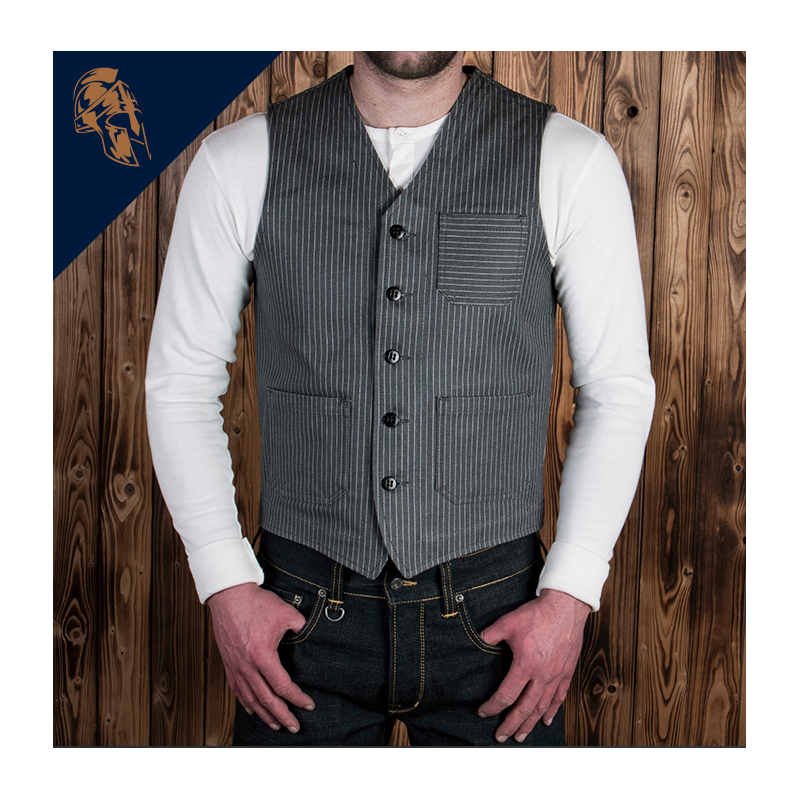 Grijs gestreept vest - 1937 Roamer Vest Grey Wabash