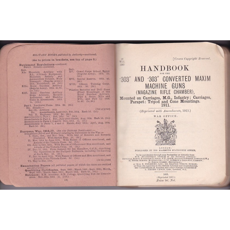 Handbook 303" and 303" converted Machine Gun
