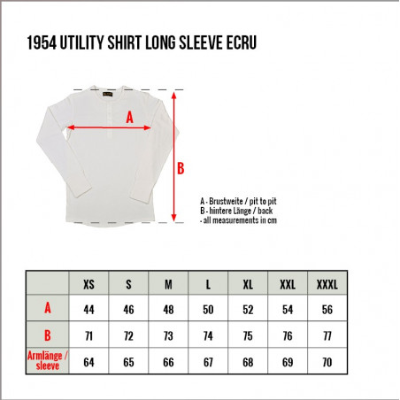 Camiseta de manga larga con botonadura: 1954 Utility Shirt Long Sleeve, gris jaspeado
