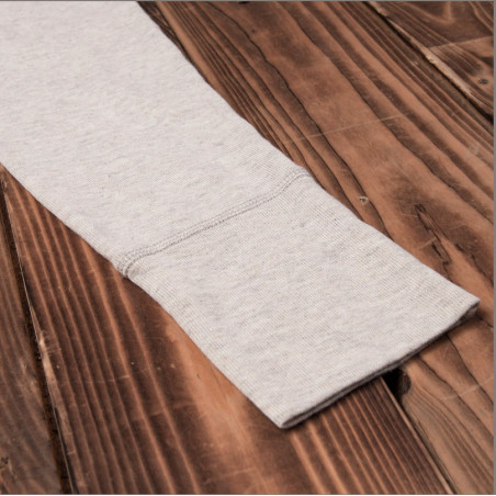 T-shirt Henley met knoopsluiting en lange mouwen ecru gemêleerd - Pike Brothers 1927 Henley long Sleeve