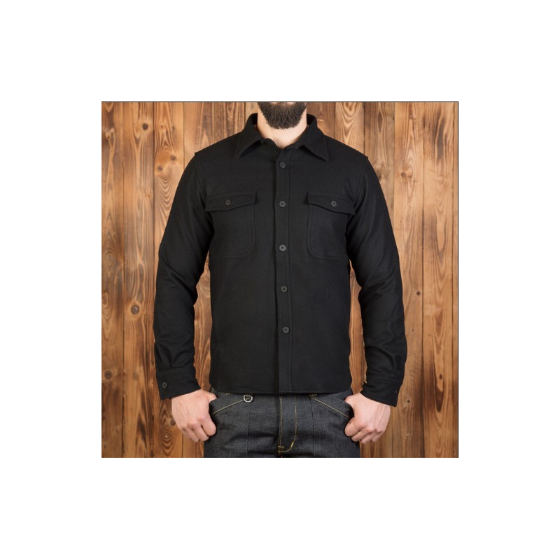 Zwarte wollen dekjack - 1943 USN CPO Shirt Black Wool Pike Brothers