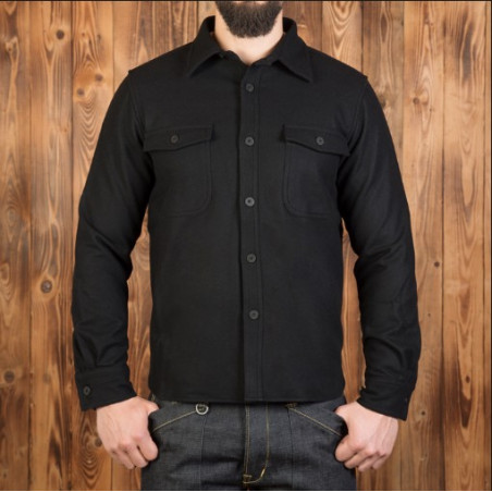 Zwarte wollen dekjack - 1943 USN CPO Shirt Black Wool Pike Brothers