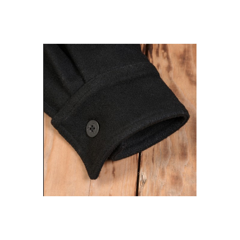 Black wool bridge shirt - 1943 USN CPO Shirt Black Wool Pike Brothers