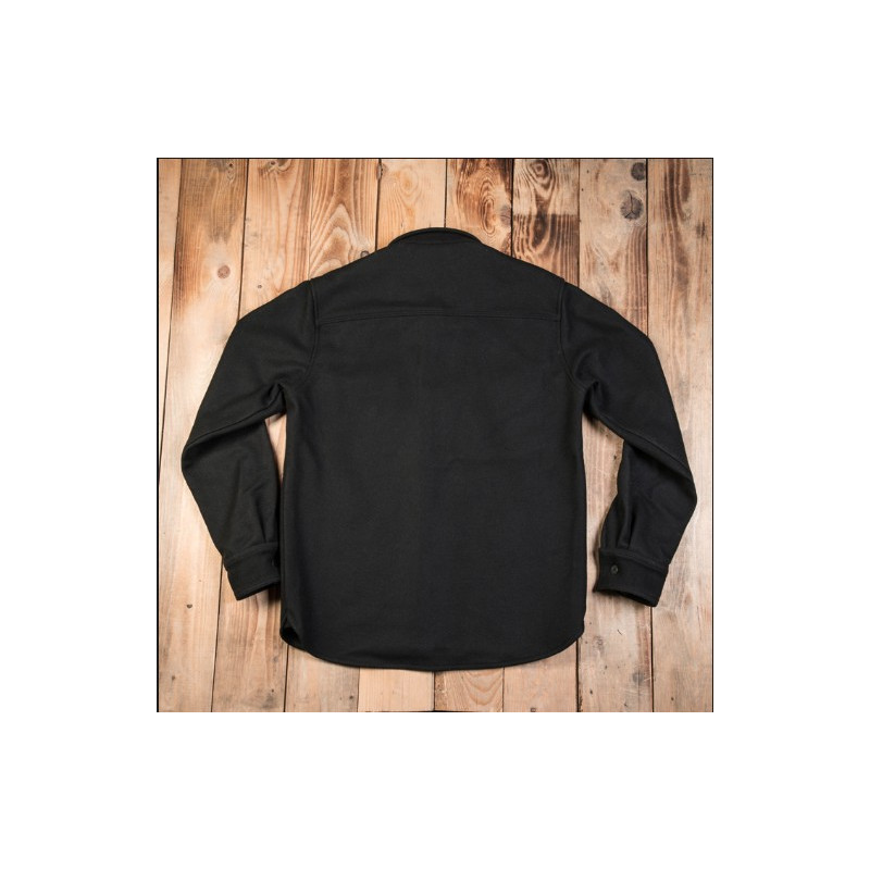Black wool bridge shirt - 1943 USN CPO Shirt Black Wool Pike Brothers