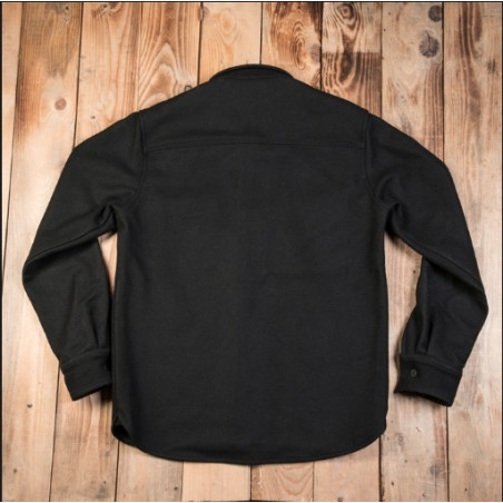 Black wool bridge shirt - 1943 USN CPO Shirt Black Wool Pike Brothers