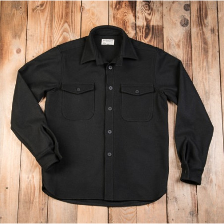Black wool bridge shirt - 1943 USN CPO Shirt Black Wool Pike Brothers