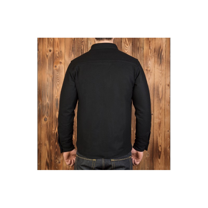Black wool bridge shirt - 1943 USN CPO Shirt Black Wool Pike Brothers